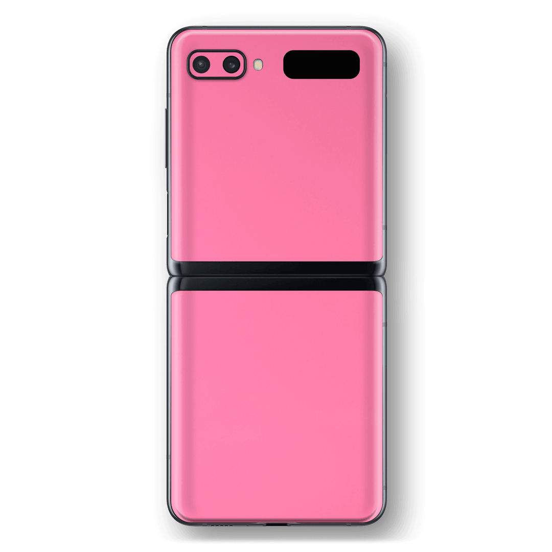 Samsung Galaxy Z Flip Hot Pink Glossy Gloss Finish Skin Wrap Sticker Decal Cover Protector by EasySkinz