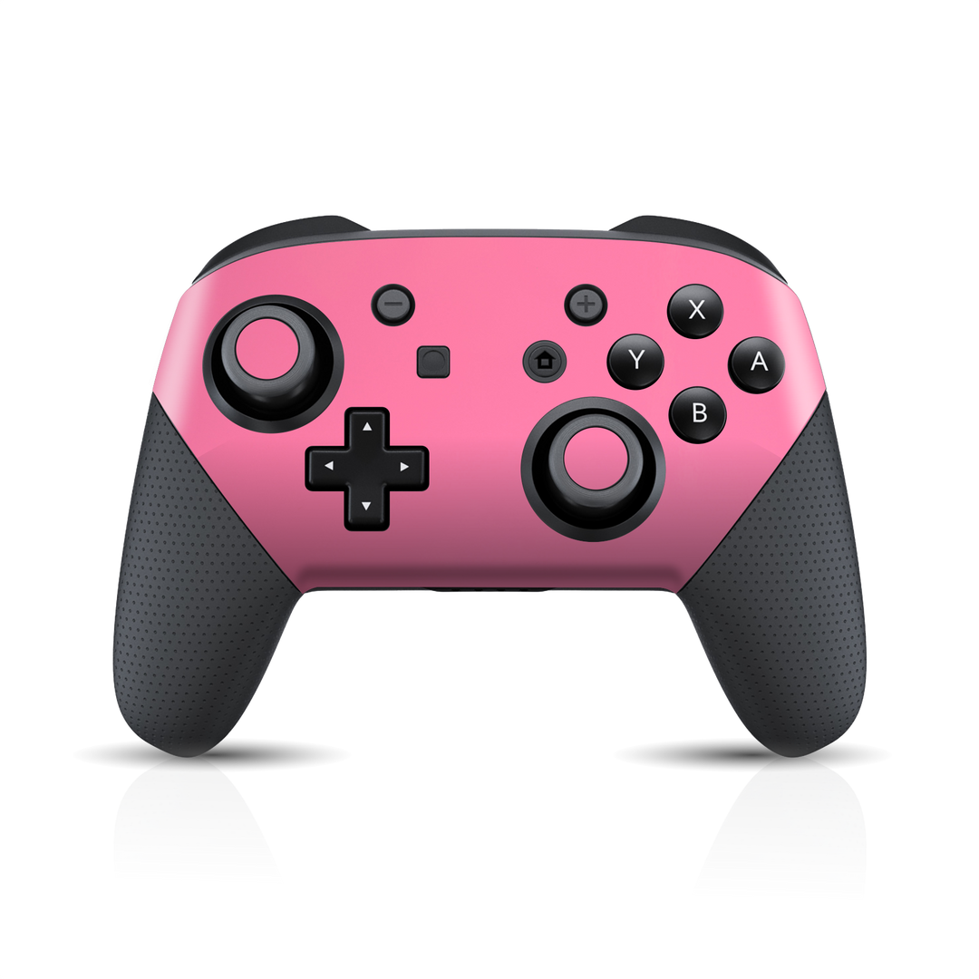 Nintendo Switch Pro CONTROLLER Glossy 3M HOT PINK Skin Wrap Sticker Decal Cover Protector by EasySkinz