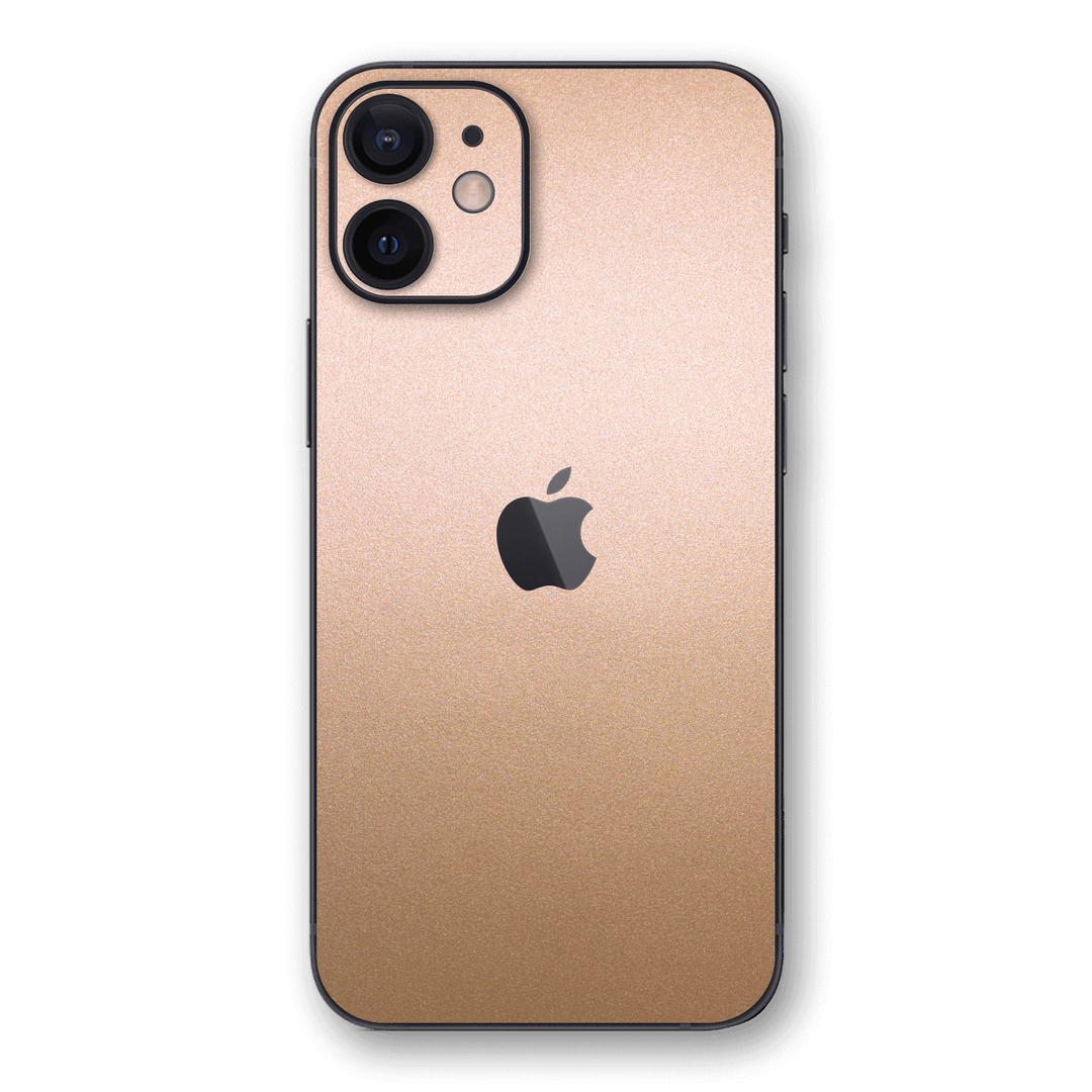iPhone 12 mini Luxuria Rose Gold Metallic Skin Wrap Decal Protector | EasySkinz