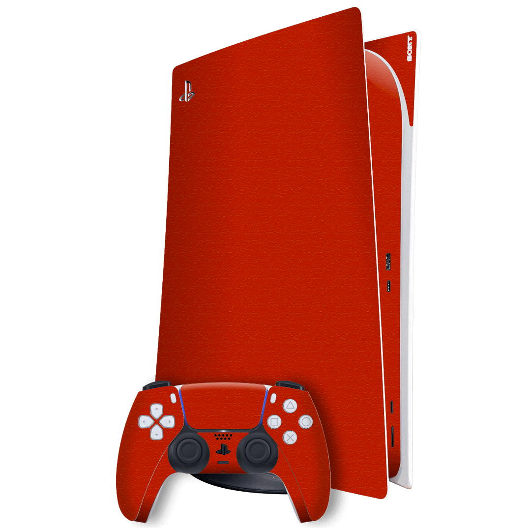 Playstation 5 (PS5) DIGITAL EDITION Luxuria Red Cherry Juice Matt 3D Textured Skin Wrap Sticker Decal Cover Protector by EasySkinz | EasySkinz.com