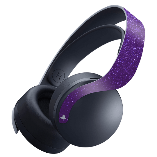 PS5 PlayStation PULSE 3D Wireless Headset Skin - Diamond Purple Shimmering Sparkling Glitter Skin Wrap Decal Cover Protector by EasySkinz | EasySkinz.com