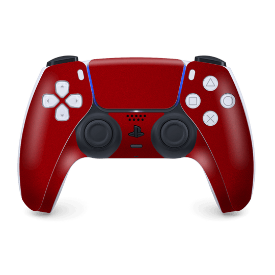 PS5 Playstation 5 DualSense Wireless Controller Skin - Racing Red Metallic Gloss Finish Skin Wrap Decal Cover Protector by EasySkinz | EasySkinz.com