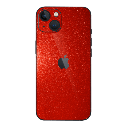 iPhone 13 Diamond Red Shimmering Sparkling Glitter Skin Wrap Sticker Decal Cover Protector by EasySkinz