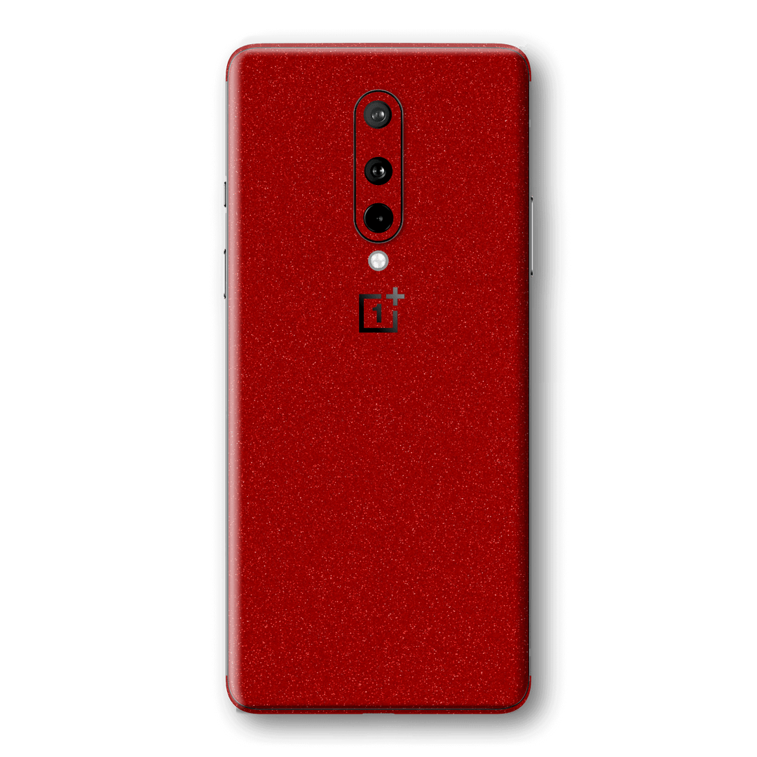 OnePlus 8 Diamond Red Shimmering, Sparkling, Glitter Skin Wrap Sticker Decal Cover Protector by EasySkinz