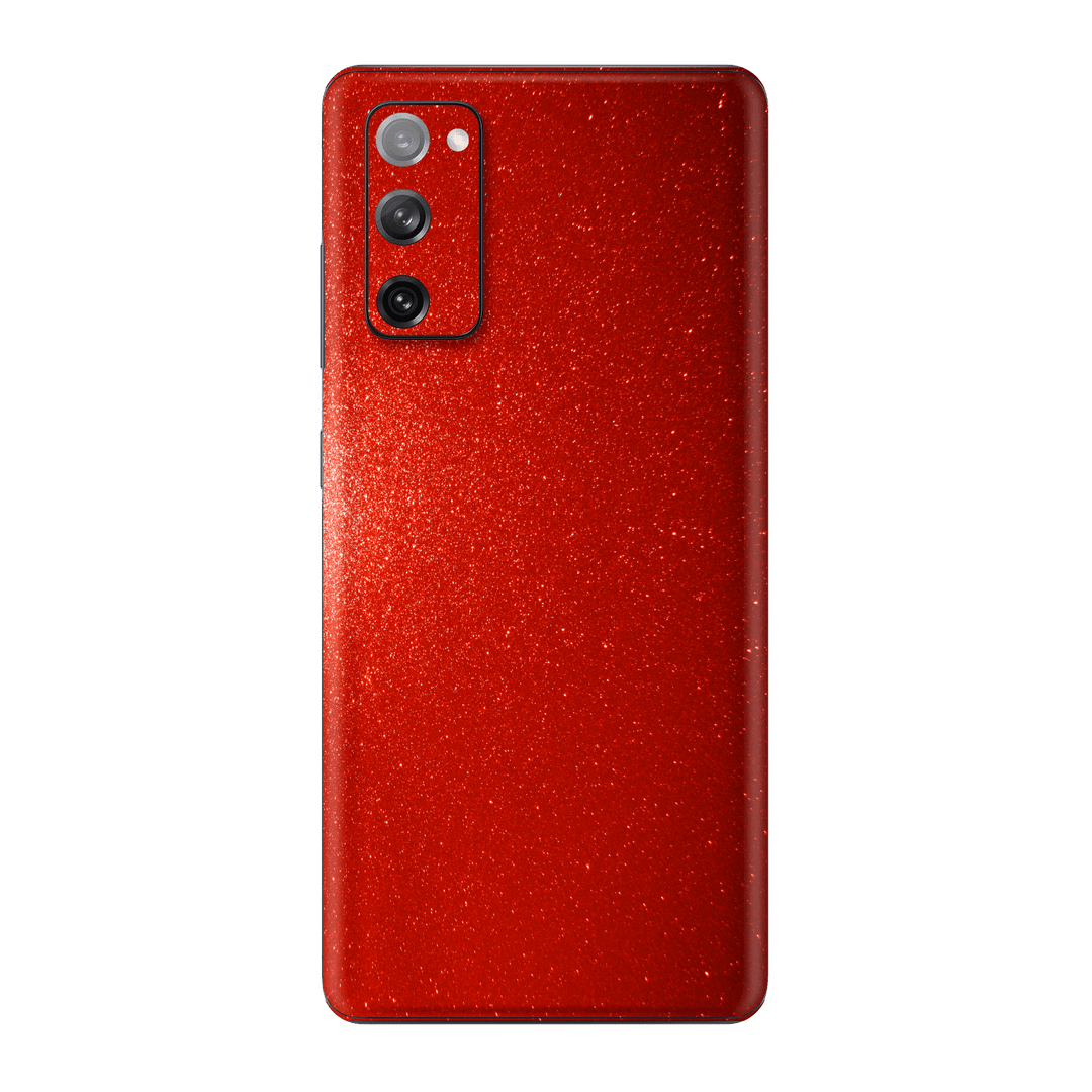 Samsung Galaxy S20 FE Diamond Red Shimmering, Sparkling, Glitter Skin, Wrap, Decal, Protector, Cover by EasySkinz | EasySkinz.com