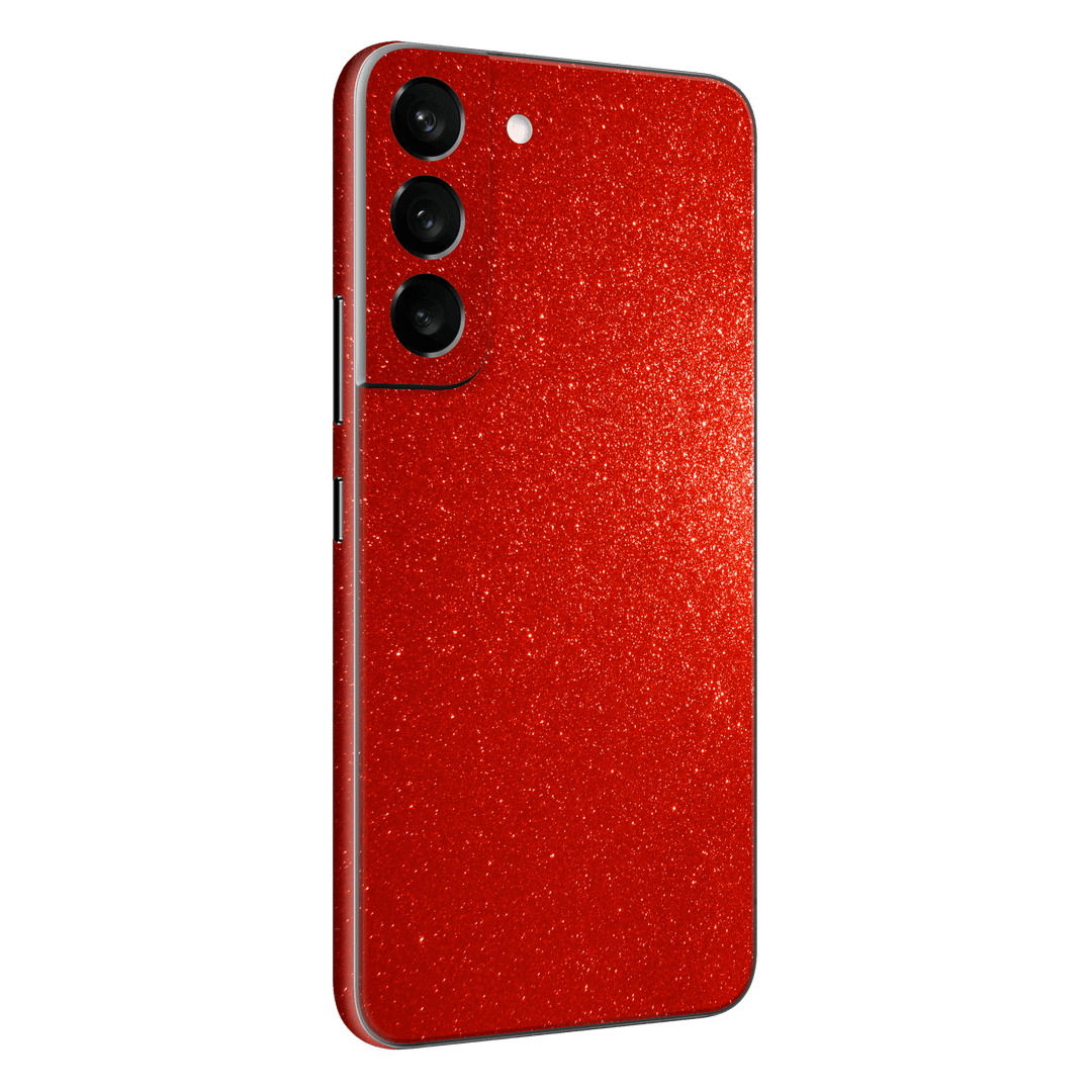 Samsung Galaxy S22 Diamond Red Shimmering Sparkling Glitter Skin Wrap Sticker Decal Cover Protector by EasySkinz | EasySkinz.com