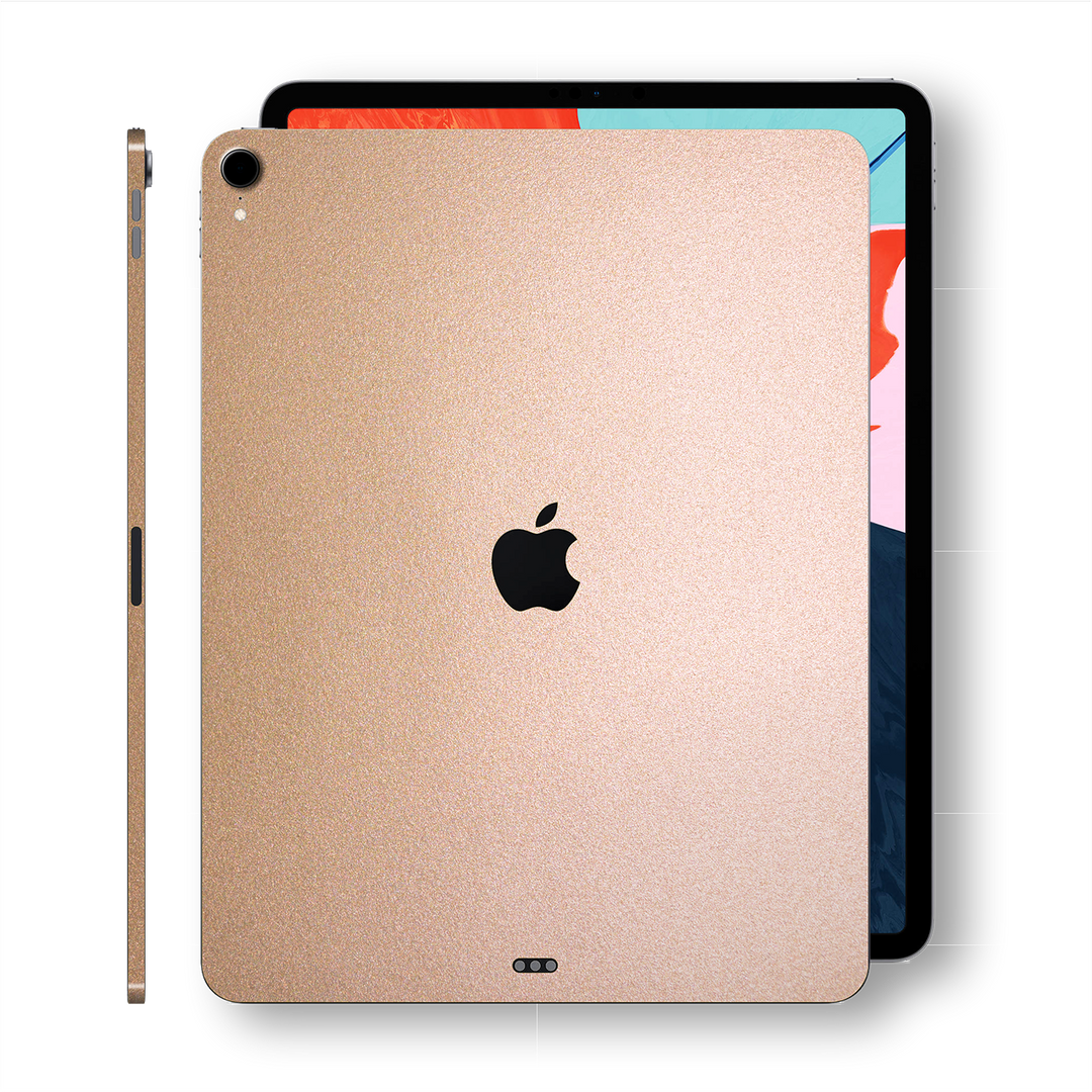 iPad Pro 12.9 inch 3rd Generation 2018 Luxuria Rose Gold Metallic Skin Wrap Decal Protector | EasySkinz