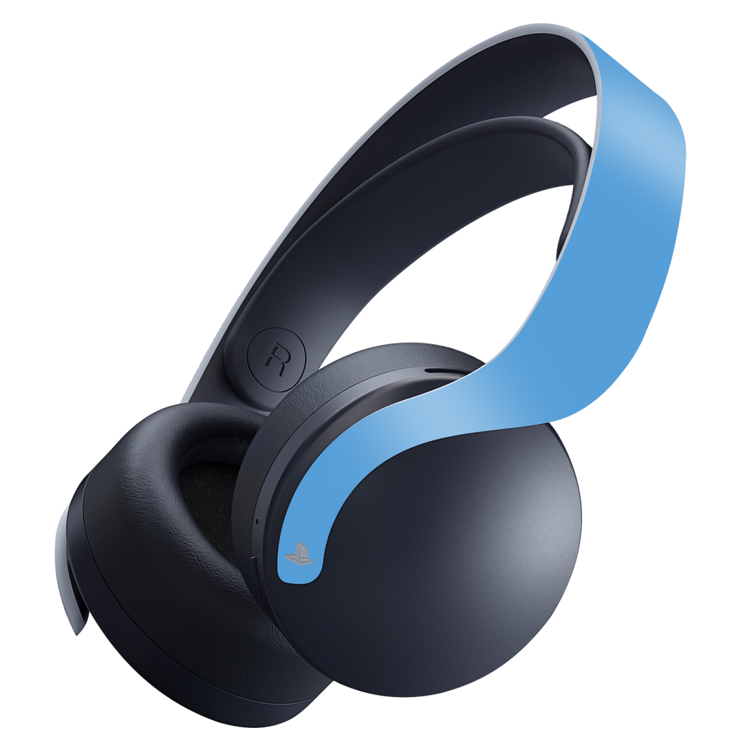 PS5 PlayStation 5 PULSE 3D Wireless Headset Skin - Gloss Glossy Sky Blue Skin Wrap Decal Cover Protector by EasySkinz | EasySkinz.com