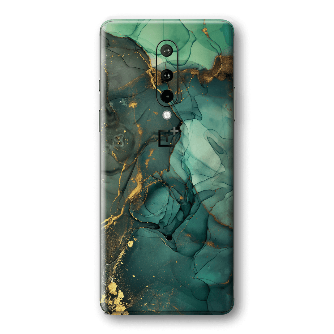 OnePlus 8 SIGNATURE AGATE GEODE Royal Green-Gold Skin, Wrap, Decal, Protector, Cover by EasySkinz | EasySkinz.com