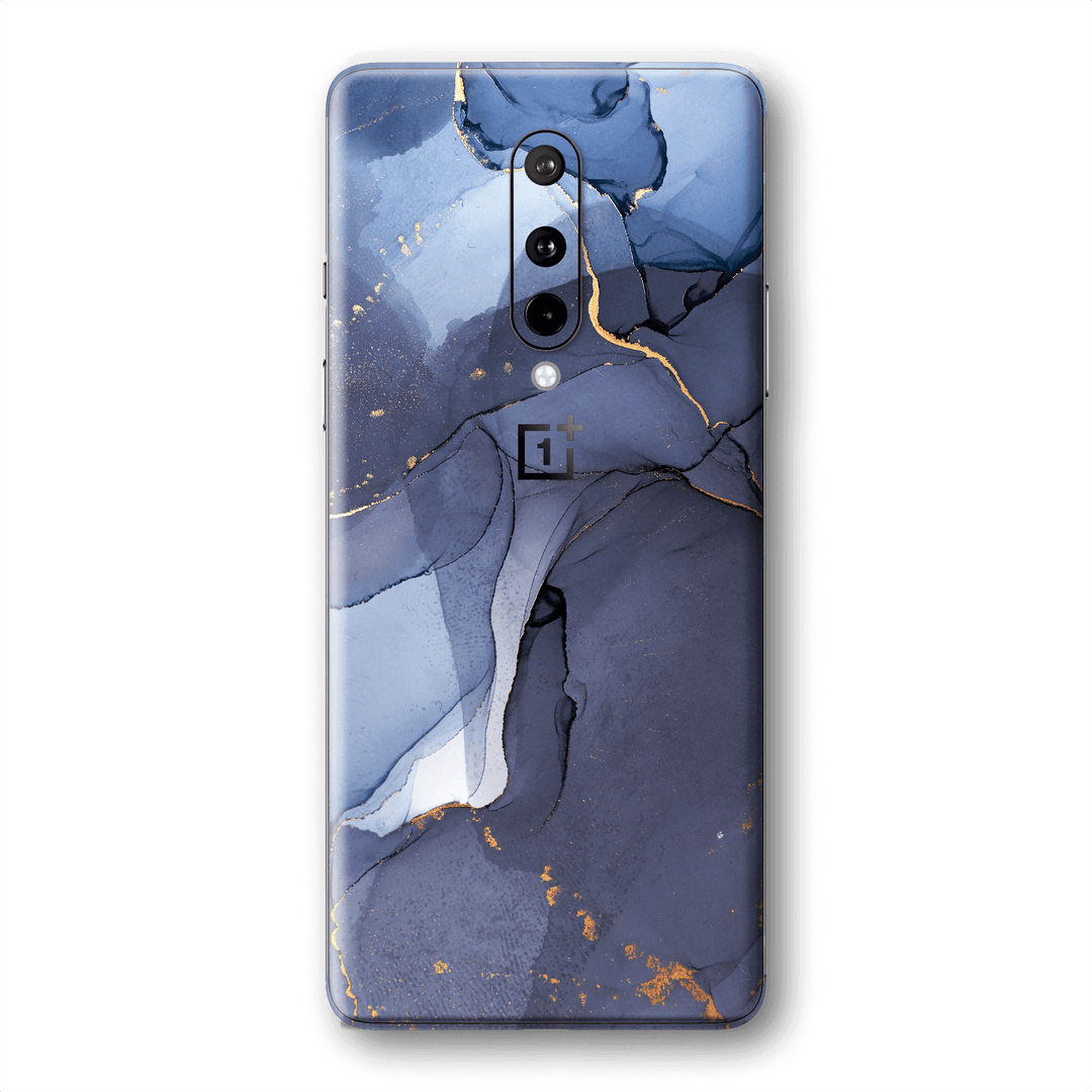 OnePlus 8 SIGNATURE AGATE GEODE Pigeon Blue-Gold Skin, Wrap, Decal, Protector, Cover by EasySkinz | EasySkinz.com