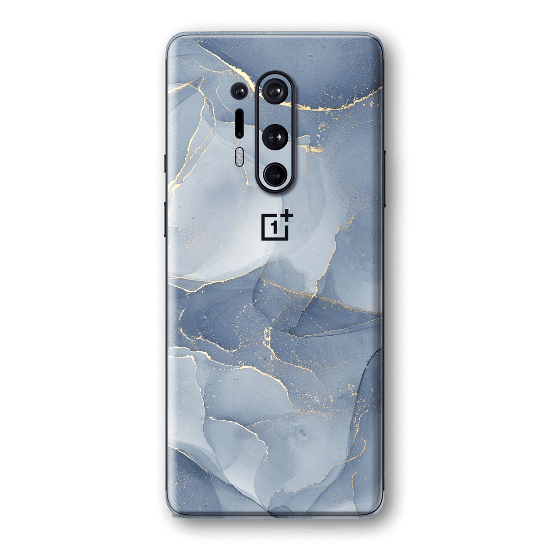 OnePlus 8 PRO SIGNATURE AGATE GEODE Steel Blue-Gold Skin, Wrap, Decal, Protector, Cover by EasySkinz | EasySkinz.com