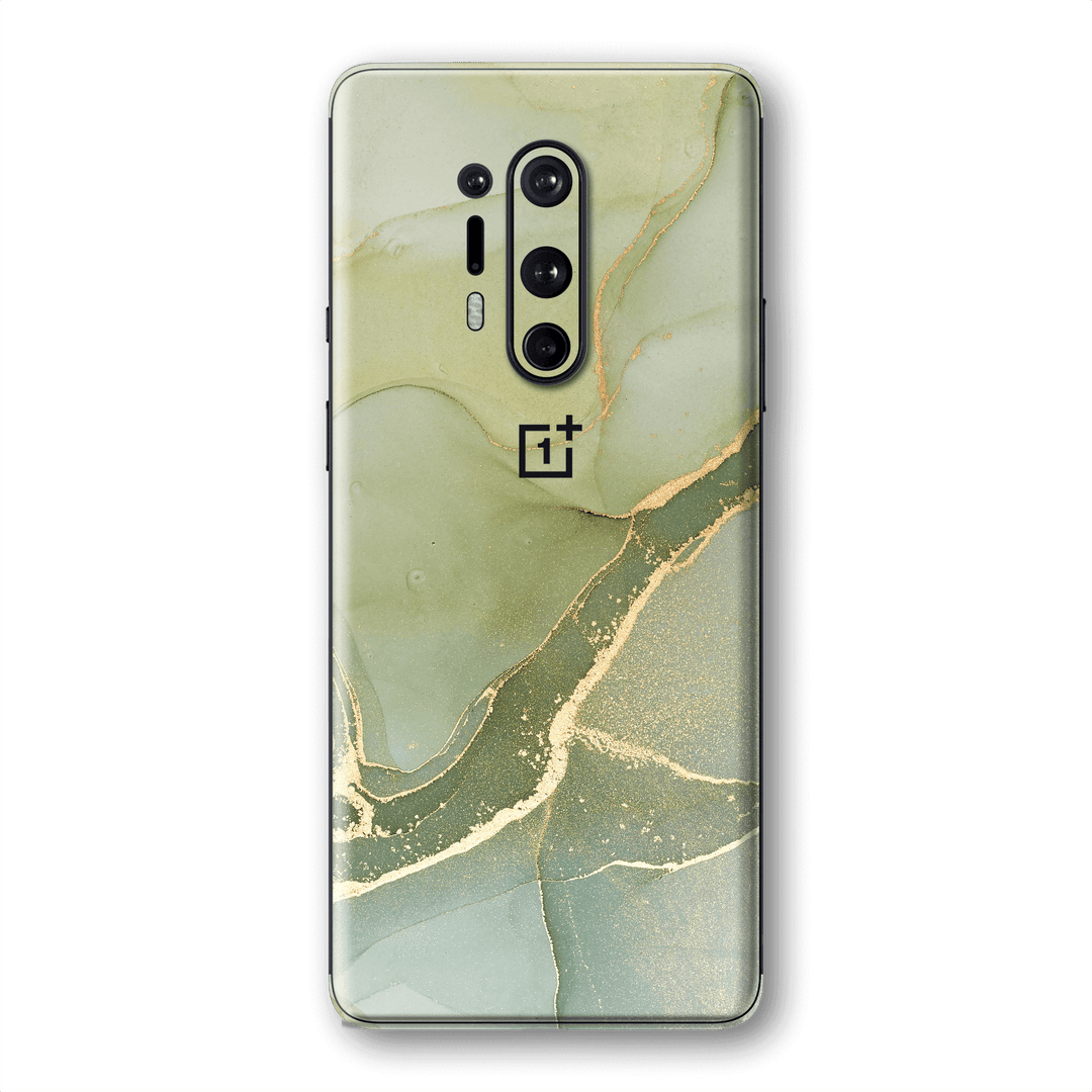 OnePlus 8 SIGNATURE AGATE GEODE Green-Gold Skin, Wrap, Decal, Protector, Cover by EasySkinz | EasySkinz.com