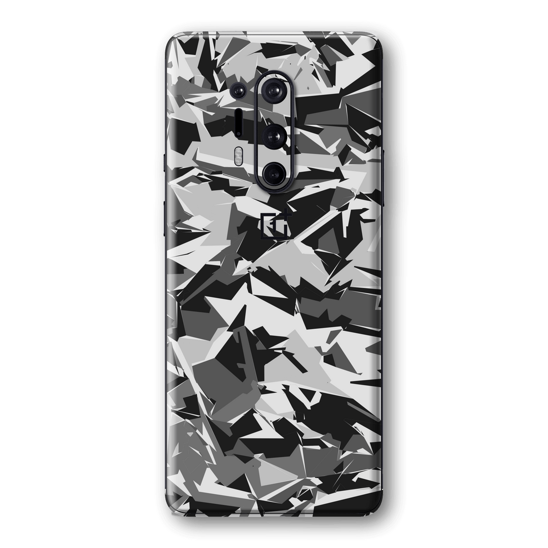 OnePlus 8 PRO Print Custom Signature Black and White Camo Camouflage Abstract Skin Wrap Decal by EasySkinz | EasySkinz.com