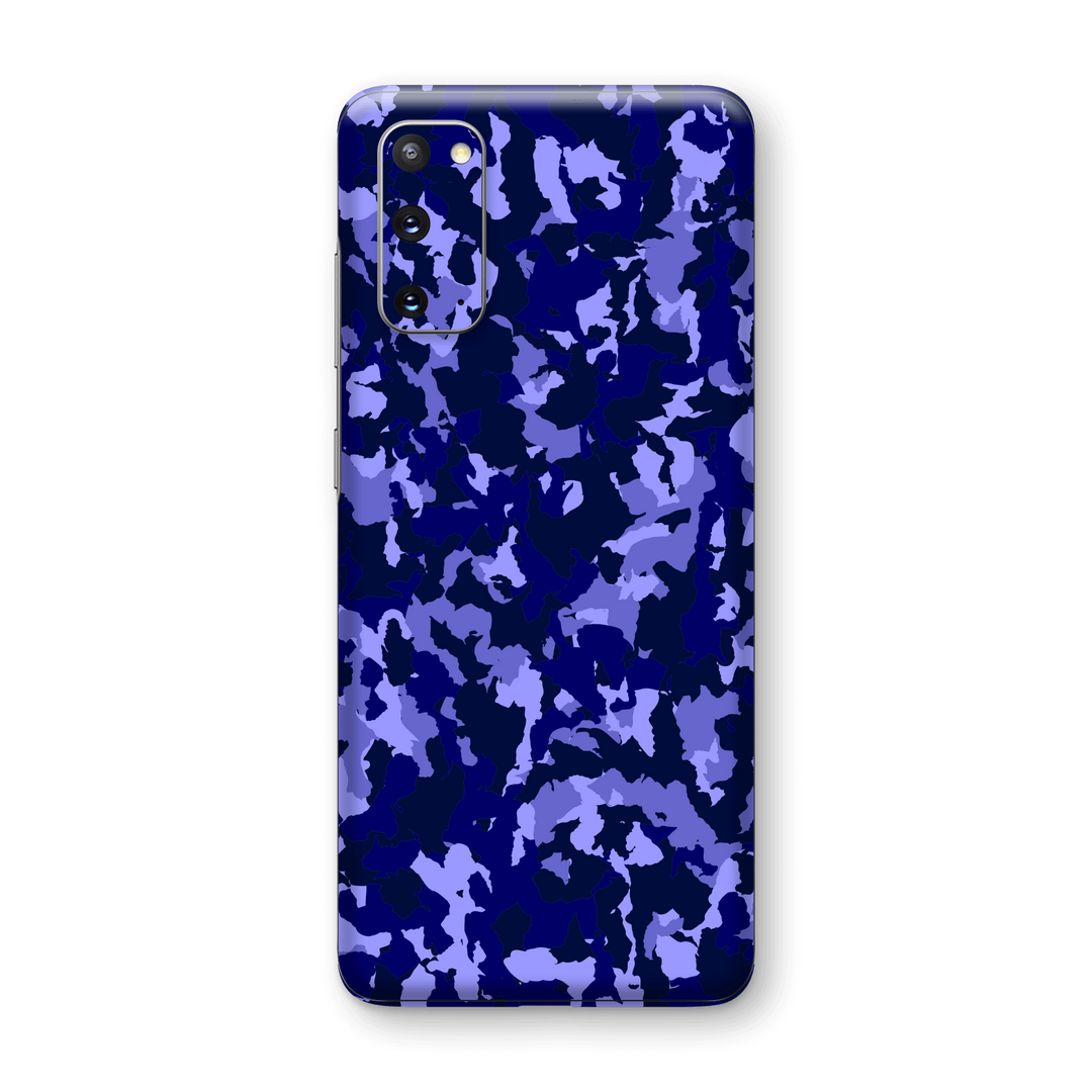 Samsung Galaxy S20 Print Printed Custom SIGNATURE Camouflage Navy-Purple Skin Wrap Sticker Decal Cover Protector by EasySkinz