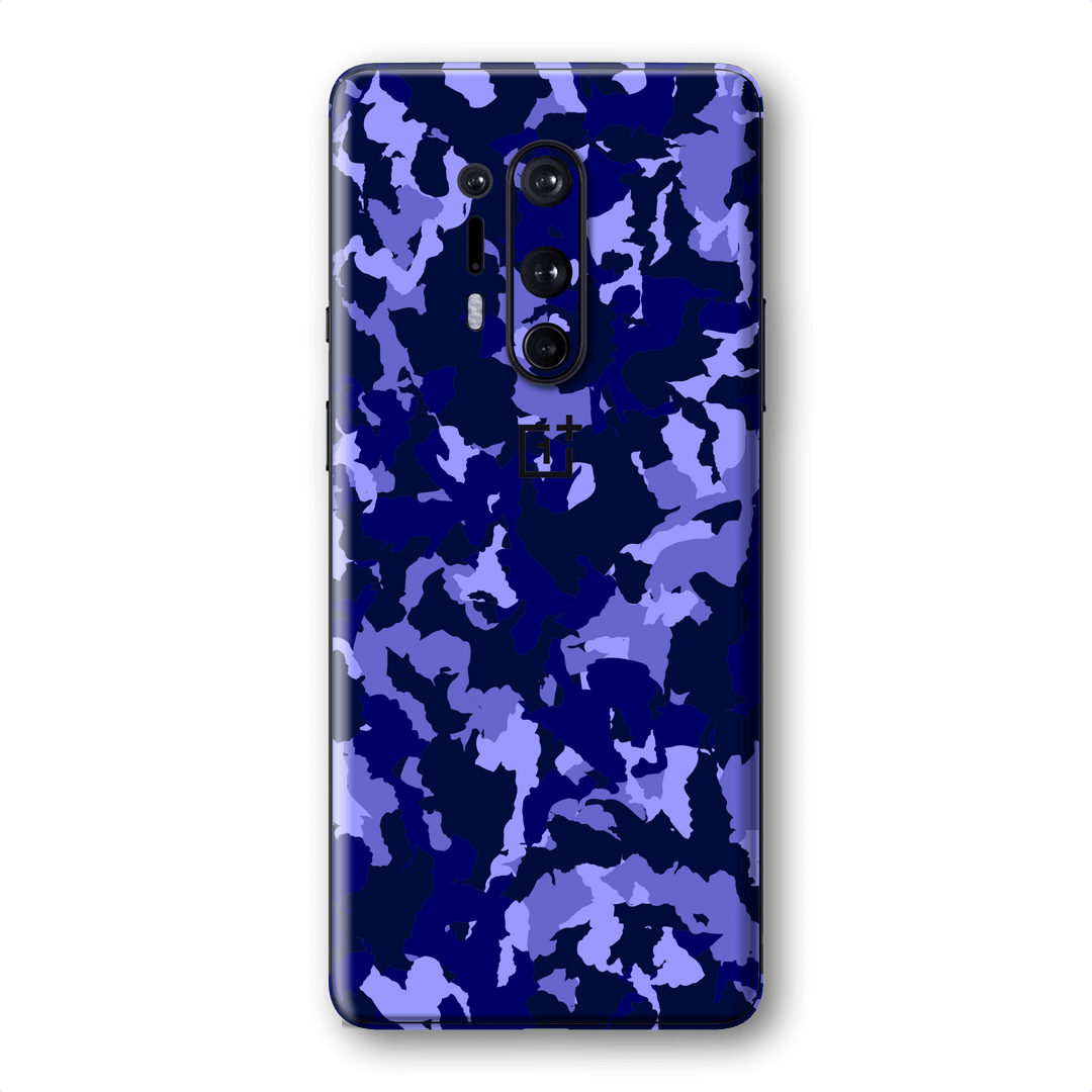 OnePlus 8 PRO Print Printed Custom SIGNATURE Camouflage Navy-Purple Skin Wrap Sticker Decal Cover Protector by EasySkinz
