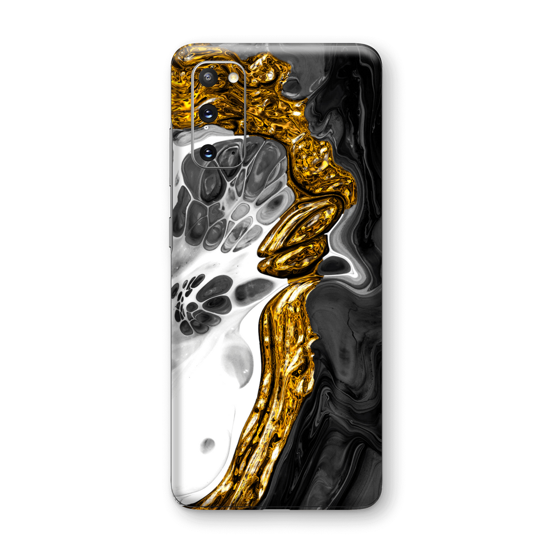 Samsung Galaxy S20 SIGNATURE Abstract MELTED Gold Skin, Wrap, Decal, Protector, Cover by EasySkinz | EasySkinz.com