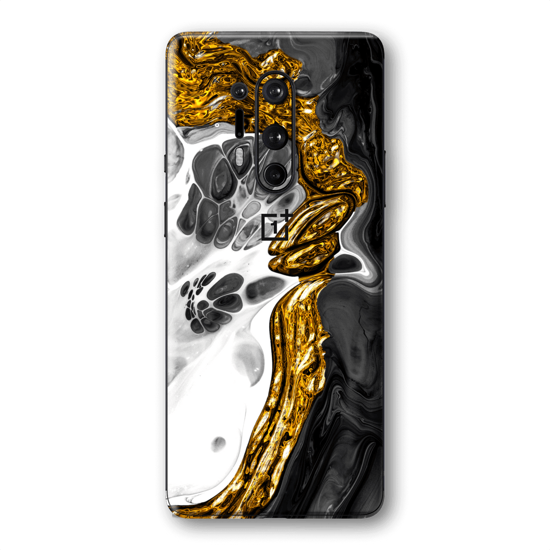 OnePlus 8 PRO SIGNATURE Abstract MELTED Gold Skin, Wrap, Decal, Protector, Cover by EasySkinz | EasySkinz.com