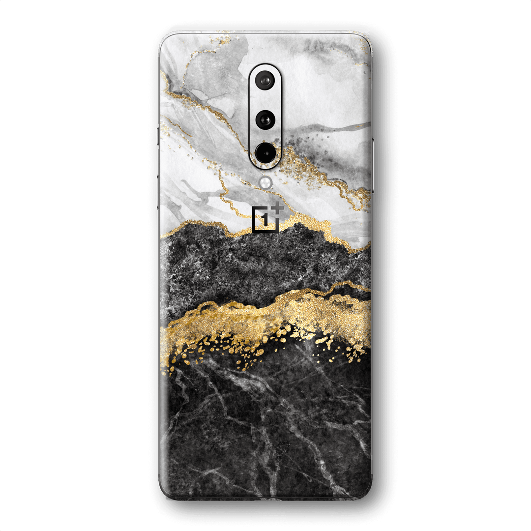 OnePlus 8 SIGNATURE Golden WHITE-Slate Marble Skin, Wrap, Decal, Protector, Cover by EasySkinz | EasySkinz.com