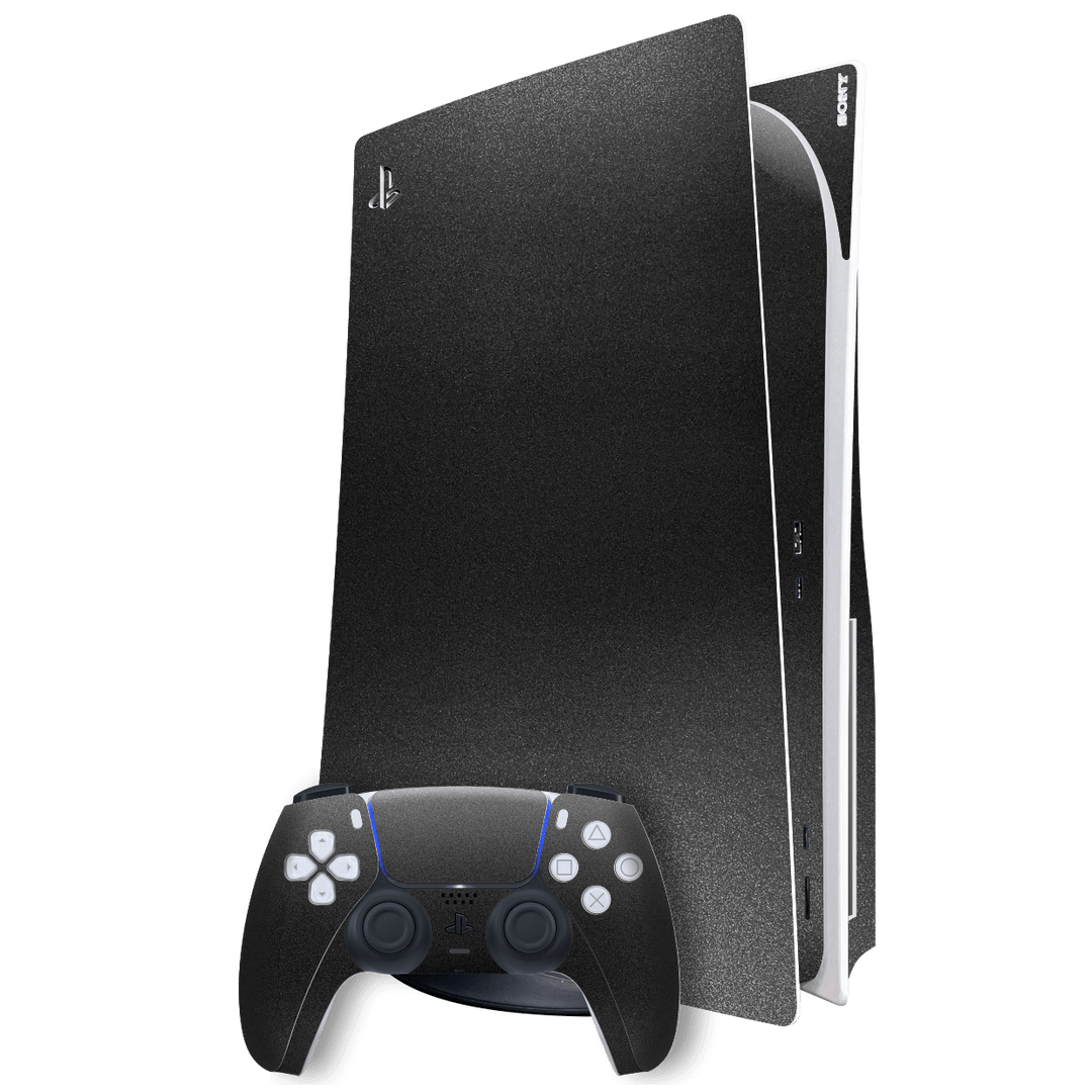 Playstation 5 (PS5) DISC Edition Space Grey Metallic Matt Matte Skin Wrap Sticker Decal Cover Protector by EasySkinz | EasySkinz.com
