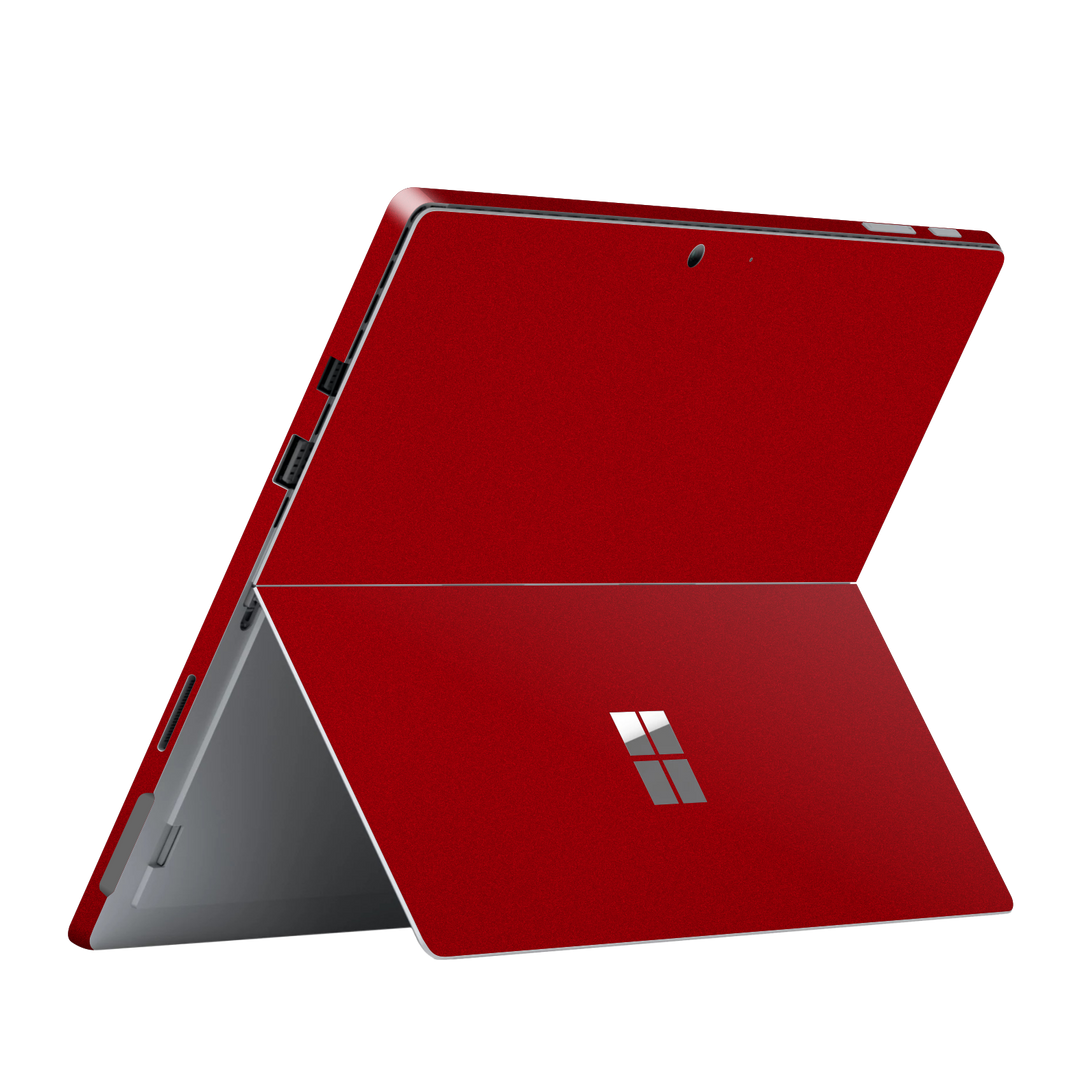 Microsoft Surface Pro (2017) Gloss Glossy Racing Red Metallic Skin Wrap Sticker Decal Cover Protector by EasySkinz