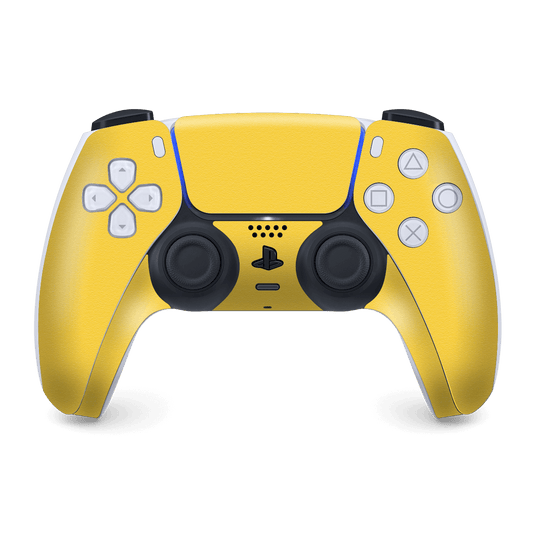 PS5 Playstation 5 DualSense Wireless Controller Skin - Luxuria Sweet Lemon Yellow 3D Textured Skin Wrap Decal Cover Protector by EasySkinz | EasySkinz.com