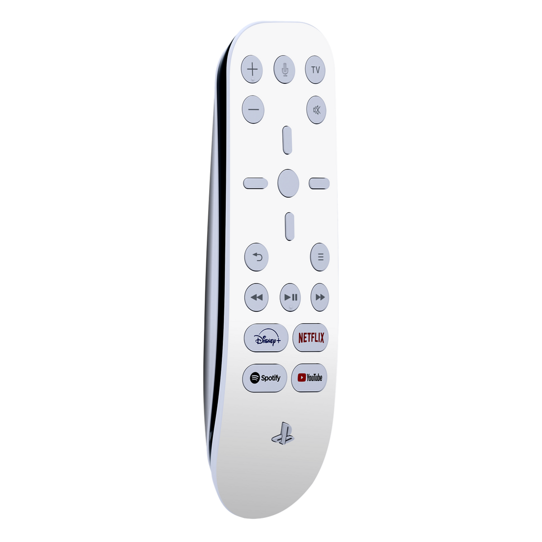 PS5 Playstation 5 Media Remote Skin - Gloss Glossy Jet White Skin Wrap Decal Cover Protector by EasySkinz | EasySkinz.com